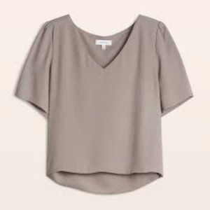 Aritzia Babaton Randy Blouse in Taupe
